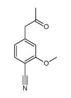 2-methoxy-4-(2-oxopropyl)benzonitrile Structure