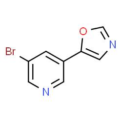 3-Bromo-5-(5-oxazolyl)pyridine Structure