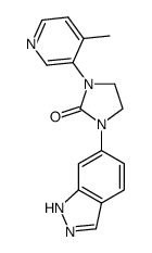 1-(1H-Indazol-6-yl)-3-(4-methyl-pyridin-3-yl)-imidazolidin-2-one结构式