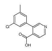 3-(3-chloro-5-methylphenyl)pyridine-4-carboxylic acid结构式