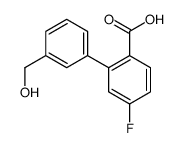 4-fluoro-2-[3-(hydroxymethyl)phenyl]benzoic acid结构式