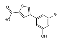 4-(3-bromo-5-hydroxyphenyl)thiophene-2-carboxylic acid结构式