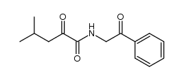 4-methyl-2-oxo-N-(2-oxo-2-phenylethyl)pentanamide结构式