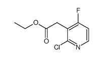 ethyl (2-chloro-4-fluoropyridin-3-yl)acetate结构式