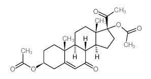 [(3S,8R,9S,10R,13S,14S,17R)-17-acetyl-3-acetyloxy-10,13-dimethyl-7-oxo-2,3,4,8,9,11,12,14,15,16-decahydro-1H-cyclopenta[a]phenanthren-17-yl] acetate结构式