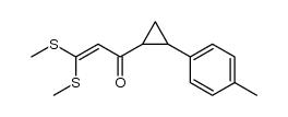 1-[2-bis(methylthio)methyleneacetyl]-2-(3,4-methylenedioxyphenyl)cyclopropane结构式