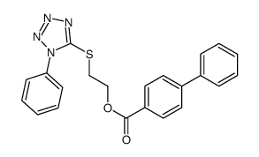 2-(1-phenyltetrazol-5-yl)sulfanylethyl 4-phenylbenzoate Structure