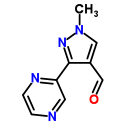 1-甲基-3-(吡嗪-2-基)-1H-吡唑-4-甲醛结构式