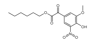 hexyl 4-hydroxy-3-methoxy-5-nitrophenylglyoxylate Structure