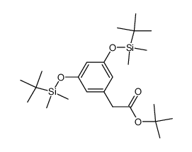 tert-butyl 2-(3,5-bis((tert-butyldimethylsilyl)oxy)phenyl)acetate Structure