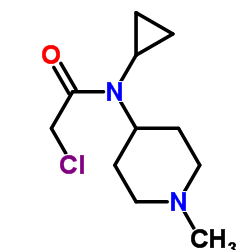 2-Chloro-N-cyclopropyl-N-(1-methyl-4-piperidinyl)acetamide结构式