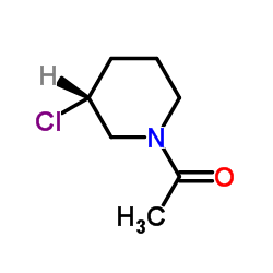 1-[(3R)-3-Chloro-1-piperidinyl]ethanone结构式