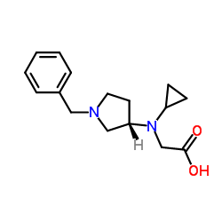 N-[(3S)-1-Benzyl-3-pyrrolidinyl]-N-cyclopropylglycine结构式