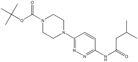 tert-butyl 4-(6-(3-methylbutanamido)pyridazin-3-yl)piperazine-1-carboxylate Structure