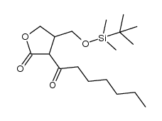 4-(((tert-butyldimethylsilyl)oxy)methyl)-3-heptanoyldihydrofuran-2(3H)-one结构式