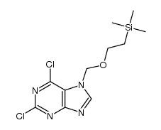 2,6-dichloro-7-((2-(trimethylsilyl)ethoxy)methyl)-7H-purine结构式