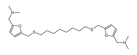1-[5-[8-[[5-[(dimethylamino)methyl]furan-2-yl]methylsulfanyl]octylsulfanylmethyl]furan-2-yl]-N,N-dimethylmethanamine结构式