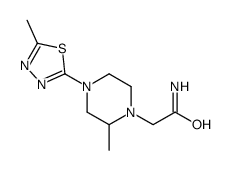 2-[2-methyl-4-(5-methyl-1,3,4-thiadiazol-2-yl)piperazin-1-yl]acetamide结构式