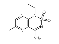 4-amino-1-ethyl-6-methylpyrazino[2,3-c]-1,2,6-thiadiazine 2,2-dioxide结构式