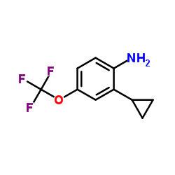 2-Cyclopropyl-4-(trifluoromethoxy)aniline structure