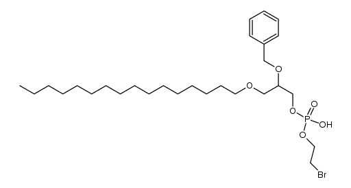 2-(benzyloxy)-3-(hexadecyloxy)propyl (2-bromoethyl) hydrogen phosphate结构式