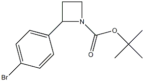 tert-butyl 2-(4-bromophenyl)azetidine-1-carboxylate结构式