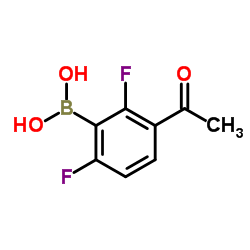 (3-Acetyl-2,6-difluorophenyl)boronic acid结构式