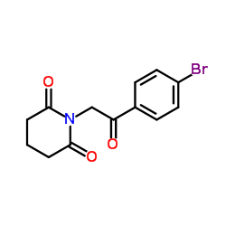 1-[2-(4-Bromophenyl)-2-oxoethyl]-2,6-piperidinedione结构式