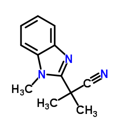 1H-Benzimidazole-2-acetonitrile,alpha,alpha,1-trimethyl-(9CI) structure