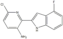 3-Pyridinamine,6-chloro-2-(4-fluoro-1H-indol-2-yl)结构式