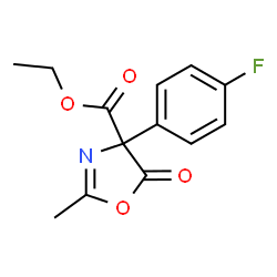 4-Oxazolecarboxylic acid,4-(4-fluorophenyl)-4,5-dihydro-2-methyl-5-oxo-,ethyl ester结构式