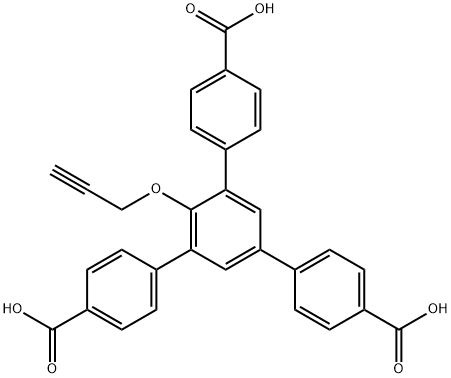 4-[3,5-Bis(4-carboxyphenyl)-4-prop-3-ynoxyphenyl]benzoic acid Structure