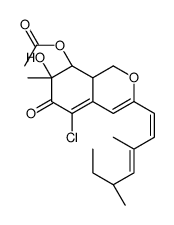 [(7R,8R,8aR)-5-chloro-3-[(1E,3E,5S)-3,5-dimethylhepta-1,3-dienyl]-7-hydroxy-7-methyl-6-oxo-8,8a-dihydro-1H-isochromen-8-yl] acetate结构式