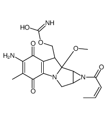 6-amino-1-but-2-enoyl-8-carbamoyloxymethyl-8a-methoxy-5-methyl-1,1a,2,8,8a,8b-hexahydro-azirino[2',3':3,4]pyrrolo[1,2-a]indole-4,7-dione结构式