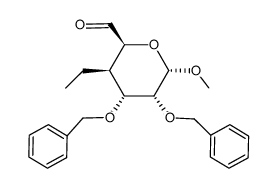 Methyl 2,3-di-O-benzyl-6-dehydro-4-deoxy-4-C-ethyl-α-D-gulopyranoside Structure