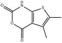 5,6-二甲基-1H,2H,4H-噻吩并[2,3-D][1,3]噁嗪-2,4-二酮结构式