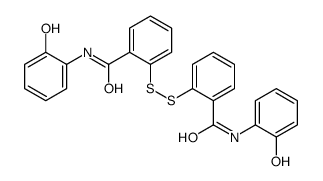 N-(2-hydroxyphenyl)-2-[[2-[(2-hydroxyphenyl)carbamoyl]phenyl]disulfanyl]benzamide Structure