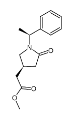 methyl (4S,1'S)-(2-oxo-1-(1'-phenyleth-1'-yl)pyrrolidin-4-yl)acetate结构式