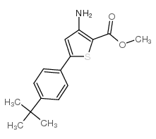 甲基-3-氨基-5-[4-(叔丁基)苯基]噻吩-2-羧酸结构式