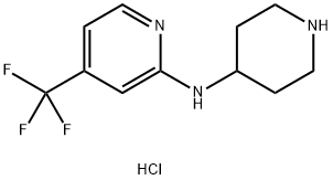 N-(Piperidin-4-yl)-4-(trifluoromethyl)pyridin-2-amine trihydrochloride结构式