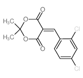 1,3-Dioxane-4,6-dione, 5-[(2,4-dichlorophenyl)methylene]-2,2-dimethyl- (en) Structure