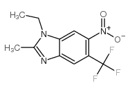 1-ethyl-2-methyl-6-nitro-5-(trifluoromethyl)-benzimidazole结构式