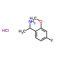 1-(4-Fluoro-2-methoxyphenyl)ethanamine hydrochloride (1:1) Structure