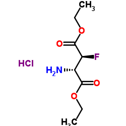 D-Aspartic acid, 3-fluoro-, diethyl ester, hydrochloride, erythro- (9CI)结构式