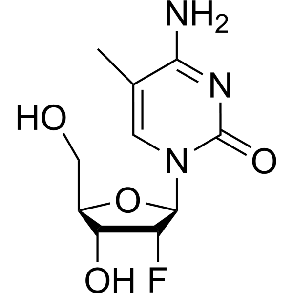 2’-Deoxy-2’-fluoro-5-methylcytidine结构式