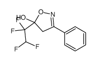 3-phenyl-5-(1,1,2,2-tetrafluoroethyl)-4H-1,2-oxazol-5-ol结构式