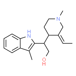 β-(3-Ethylidene-1-methyl-4-piperidyl)-3-methyl-1H-indole-2-ethanol structure