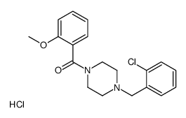 1-(o-Chlorobenzyl)-4-(o-methoxybenzoyl)piperazine hydrochloride Structure