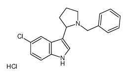 3-(1-benzylpyrrolidin-1-ium-2-yl)-5-chloro-1H-indole,chloride Structure