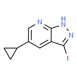 5-环丙基-3-碘-1H-吡唑并[3,4-b]吡啶结构式
